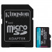 Карта пам'яті Kingston Canvas GP (UHS-3, R200MB/s W160MB/s) C-10 A2 V30 – 256GB (з адаптером) (SDCG4) (Black)