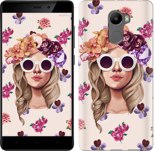 

Чехол Девушка с цветами v2 для Xiaomi Redmi 4 190382