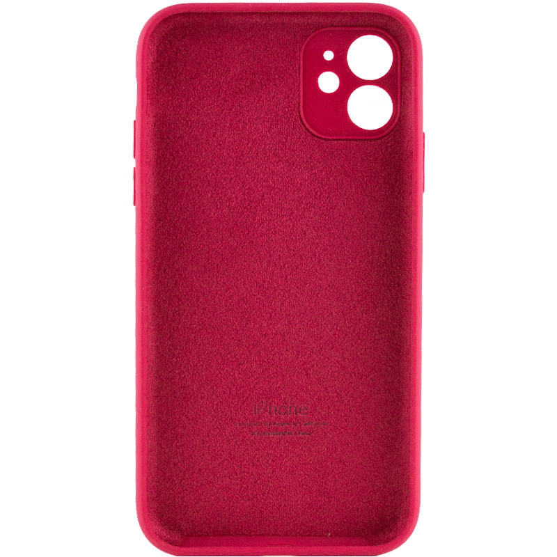 Фото Чехол Silicone Case Full Camera Protective (AA) для Apple iPhone 12 (6.1") (Красный / Rose Red) на vchehle.ua