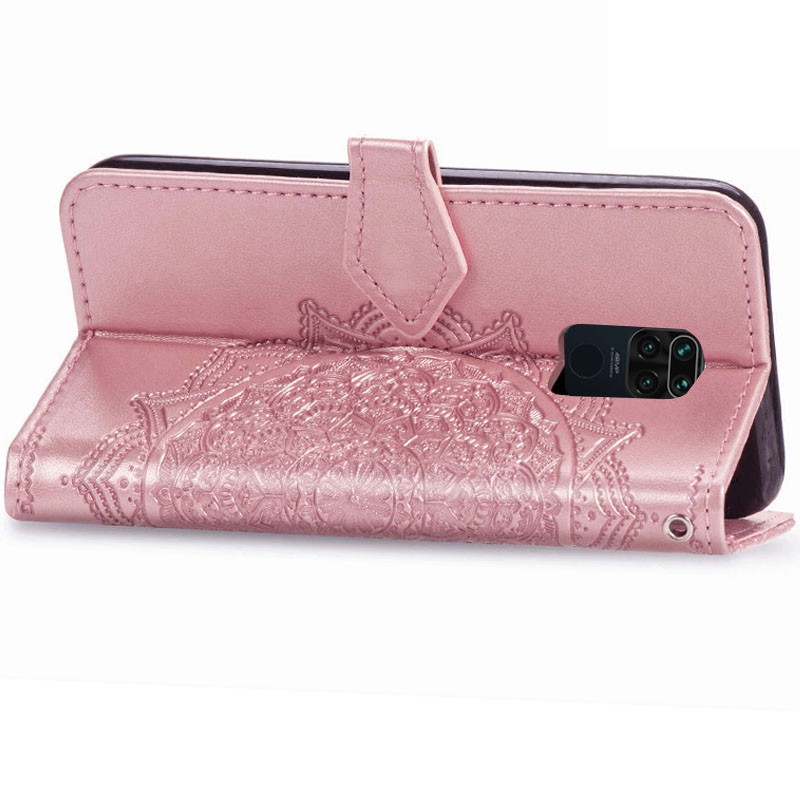 Купить Кожаный чехол (книжка) Art Case с визитницей для Xiaomi Redmi Note 9 / Redmi 10X (Розовый) на vchehle.ua