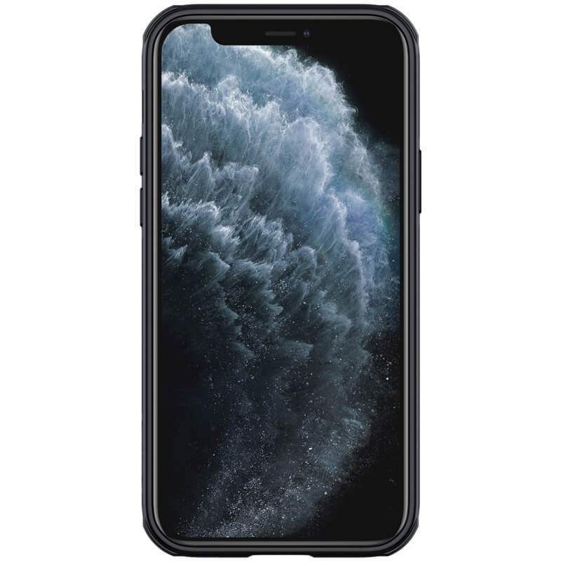 Фото Карбоновая накладка Nillkin Camshield (шторка на камеру) для Apple iPhone 12 Pro / 12 (6.1") (Черный / Black) на vchehle.ua