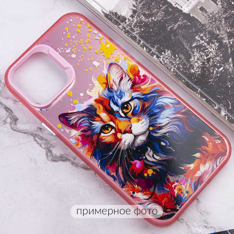 Фото TPU+PC чохол TakiTaki Magic glow на Xiaomi Poco X5 Pro 5G / Redmi Note 12 Pro 5G (Cat / Pink) в маназині vchehle.ua