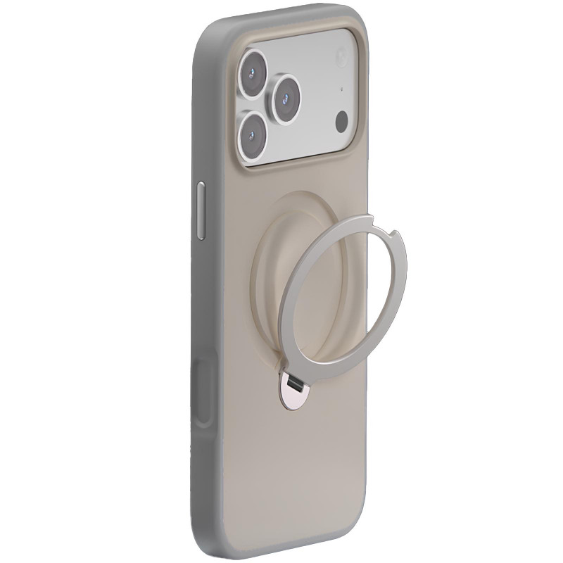 Фото TPU+PC чехол Metal Buttons with Magnetic Safe Colorful HQ Ring для Apple iPhone 17 Pro Max (6.9") (Grey) на vchehle.ua