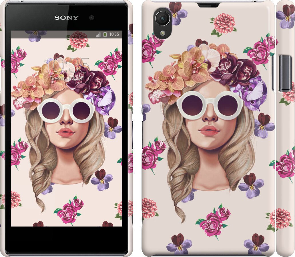 

Чохол Дівчина з квітами v2 на Sony Xperia Z1 C6902 190329