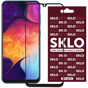 Защитное стекло SKLO 3D (full glue) для Samsung Galaxy A30s
