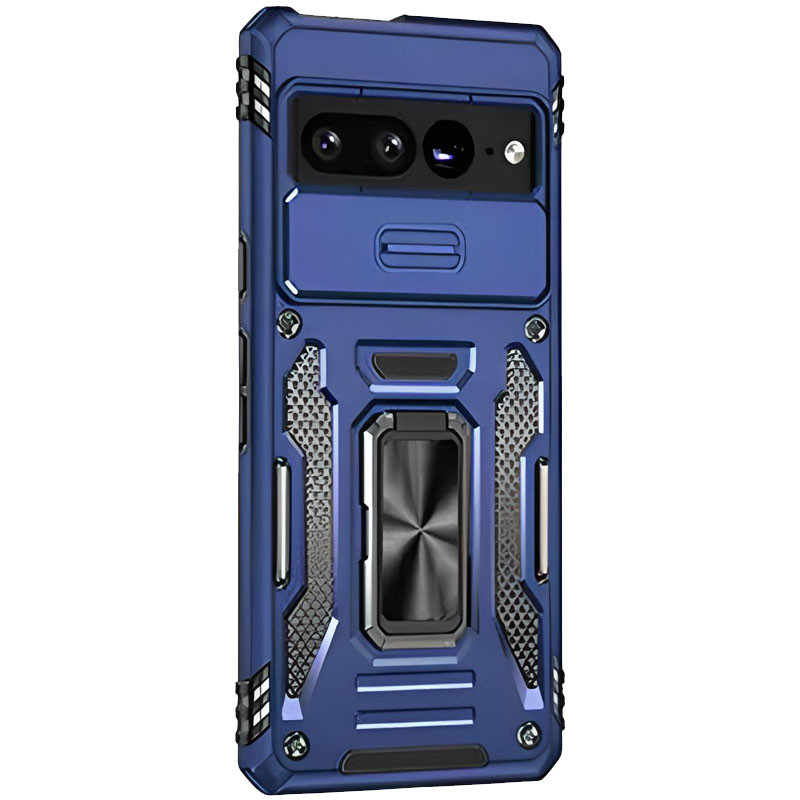Фото Ударопрочный чехол Camshield Army Ring для Google Pixel 7 Pro (Синий / Navy) на vchehle.ua