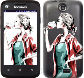 

Чехол Девушка с бокалом для Lenovo A300 841455