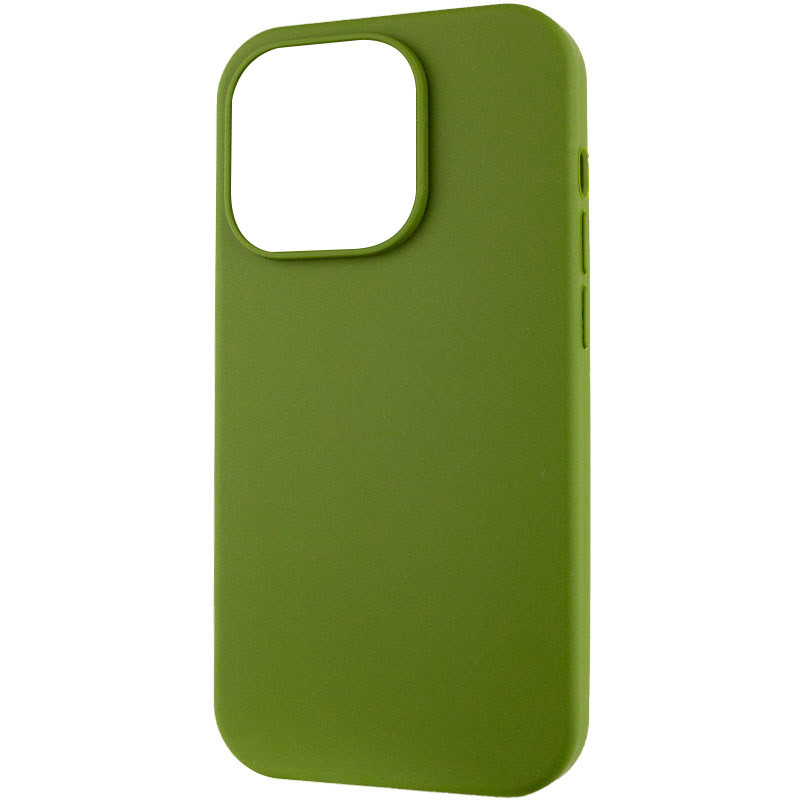 Купить Чехол Silicone Case Full Protective (AA) NO LOGO для Apple iPhone 14 Pro (6.1") (Зеленый / Dark Olive) на vchehle.ua