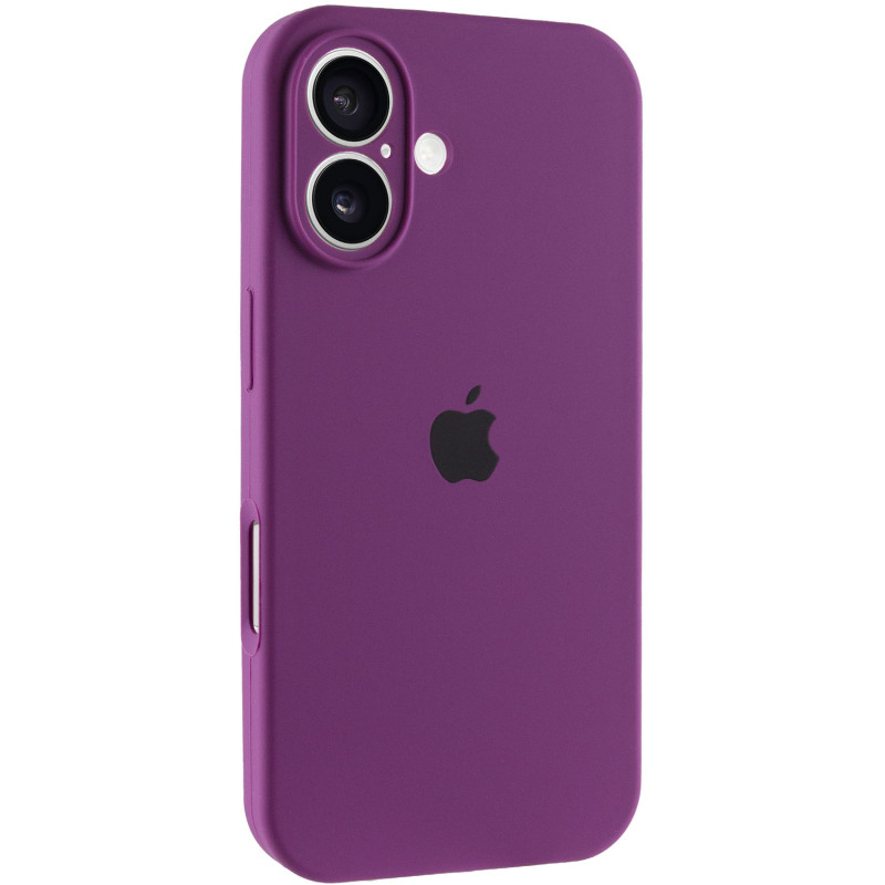 Чохол Silicone Case Full Camera Protective (AA) на Apple iPhone 16 (6.1") (Фіолетовий / Grape)