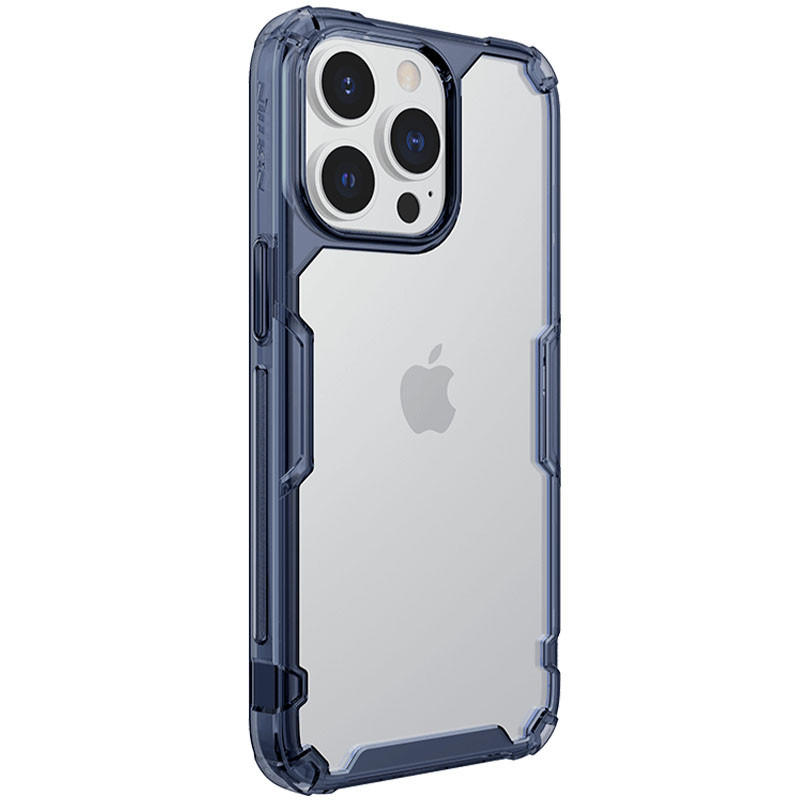 Фото TPU чехол Nillkin Nature Pro Series для Apple iPhone 15 Pro (6.1") (Синий (прозрачный)) на vchehle.ua