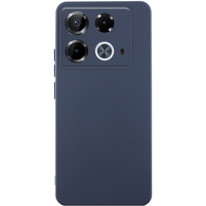 Чехол TPU GETMAN Liquid Silk Full Camera для Infinix Note 40 4G (Синий / Midnight Blue)