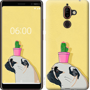 

Чехол Мопс с кактусом для Nokia 7 Plus 795905