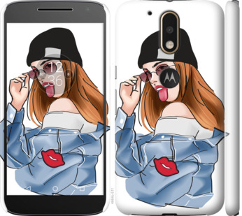 

Чехол Девушка v3 для Motorola Moto G4 / G4 Plus 843221