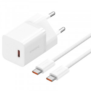 СЗУ Baseus GaN5 Fast Charger (mini) 30W (1USB-C) + кабель Type-C to Type-C (P10110902)