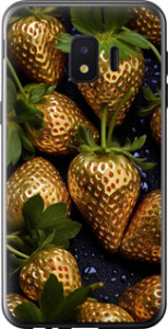 Чехол Золотая клубника для Samsung Galaxy J2 Core