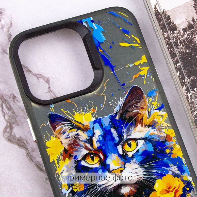 Фото TPU+PC чехол TakiTaki Magic glow для Samsung Galaxy A13 4G (Cat / Black) в магазине vchehle.ua