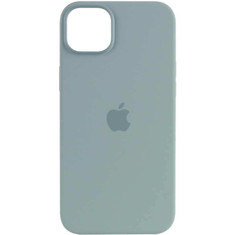 Уценка Чехол Silicone case (AAA) with Magsafe для Apple iPhone 14 Pro Max (6.7") (Дефект упаковки / Бирюзовый / Succulent)