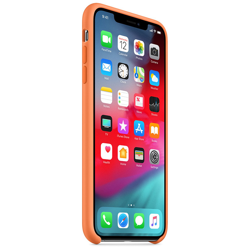 Фото Чехол Silicone case (AAA) для Apple iPhone XS Max (6.5") (Оранжевый / Papaya) в магазине vchehle.ua