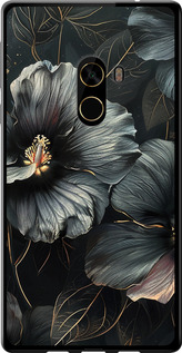 Чехол Черные цветы для Xiaomi Mi MiX 2