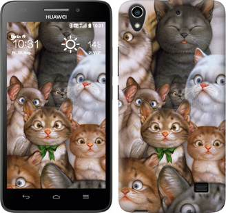 

Чехол коты для Huawei Honor 4 Play 476603