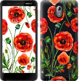 

Чехол Нарисованные маки для Nokia 3.1 744291