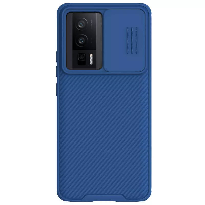 Карбонова накладка Nillkin Camshield (шторка на камеру) на Xiaomi Redmi K60 / K60 Pro (Синій / Blue)