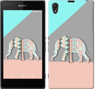 

Чехол Узорчатый слон для Sony Xperia Z1 C6902 224714