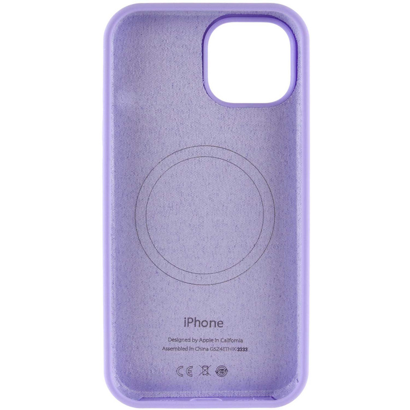 Фото Чохол Silicone Case Full Protective (AA) with Magnetic Safe на Apple iPhone 12 Pro Max (6.7") (Бузковий / Dasheen) в маназині vchehle.ua