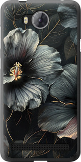 Чехол Черные цветы для Huawei Y3II / Y3 2
