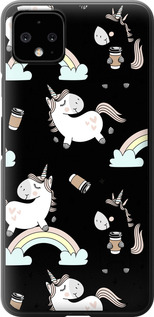 

Чехол Единорог и кофе для Google Pixel 4 XL 1607514