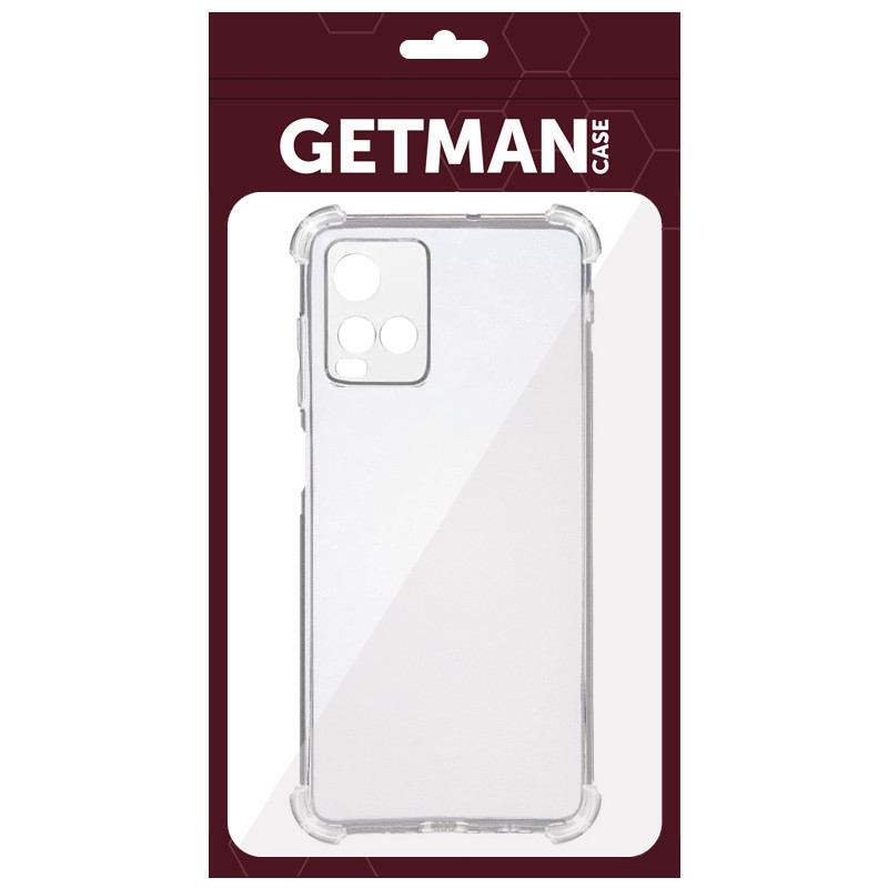 Фото TPU чехол GETMAN Ease logo усиленные углы Full Camera для Vivo Y21 / Y33s (Бесцветный (прозрачный)) на vchehle.ua