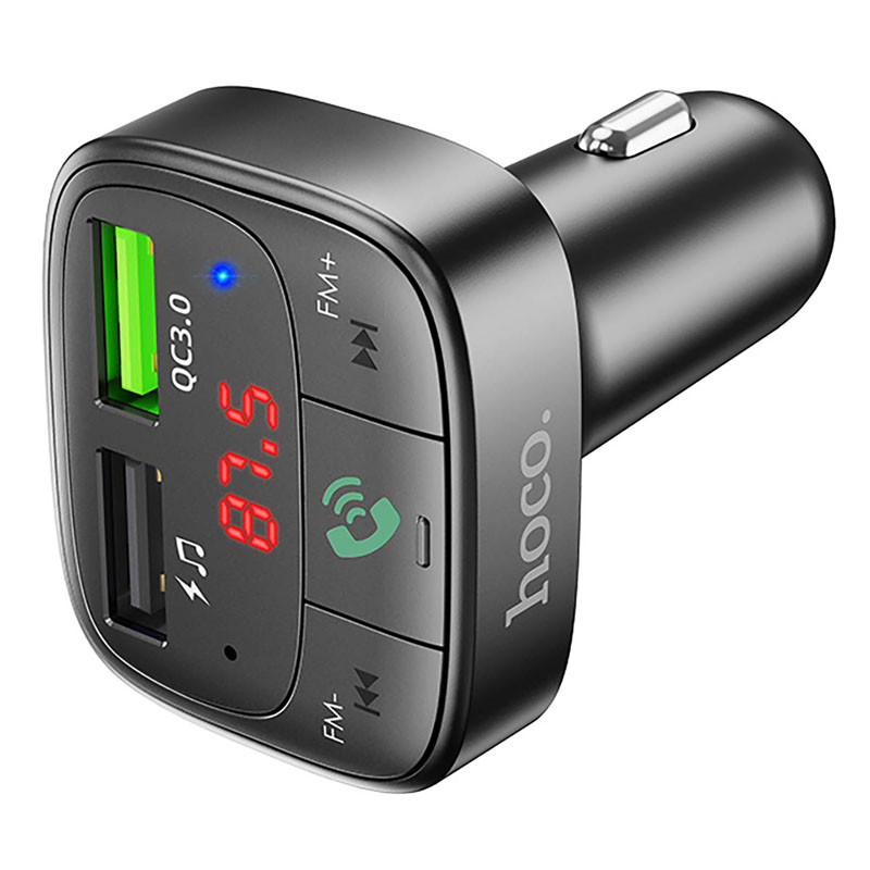 Фото АЗП FM модулятор Hoco E59 Promise 18W (2USB-A) (Чорний) на vchehle.ua