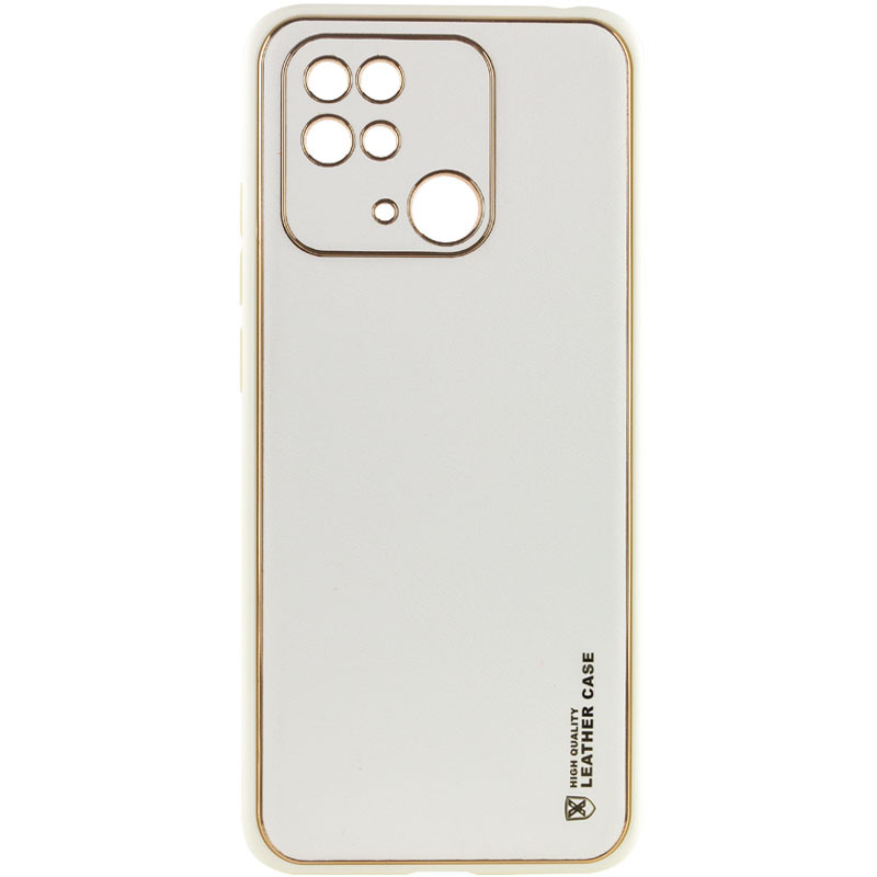 Кожаный чехол Xshield для Xiaomi Redmi 10C (Белый / White)