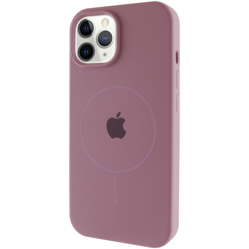 Чехол Silicone Case Full Protective (AA) with Magnetic Safe для Apple iPhone 11 Pro Max (6.5") (Лиловый / Lilac Pride)
