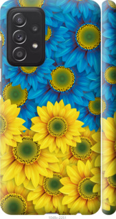 Чехол Жёлто-голубые цветы для Samsung Galaxy A52
