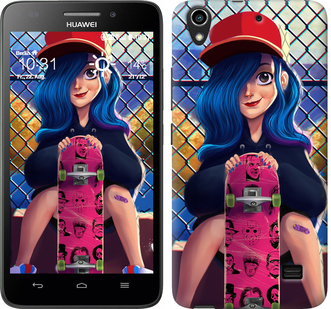 

Чехол Прикольная девочка со скейтбордом для Huawei Honor 4 Play 618404