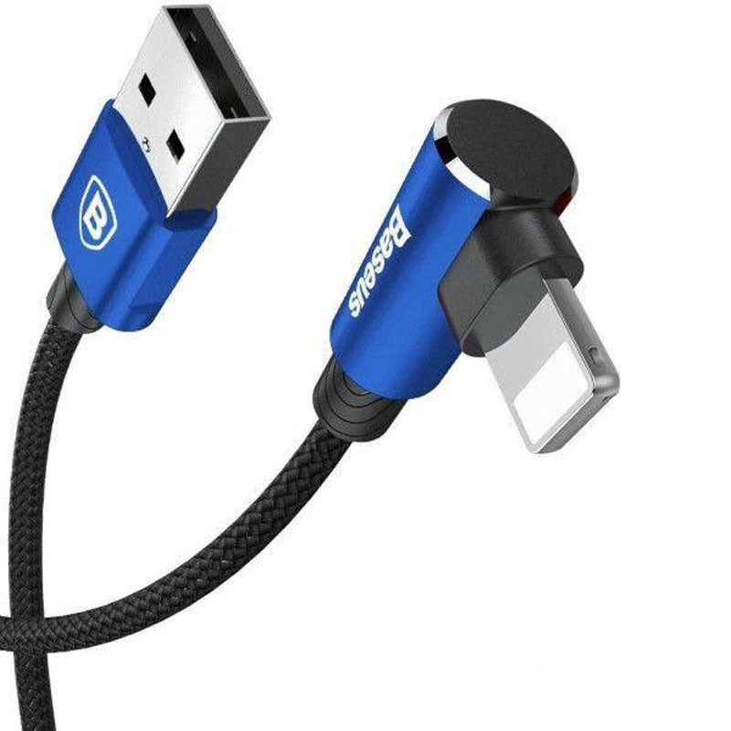 Фото Дата кабель Baseus MVP Elbow Lightning Cable 2.4A (1m) (CALMVP) (blue) на vchehle.ua