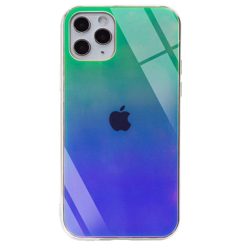 TPU+Glass чохол Gradient Rainbow з лого на iPhone 11 Pro Max (Царапина / Зелений)