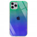 TPU+Glass чохол Gradient Rainbow з лого на iPhone 11 Pro Max (Царапина / Зелений)