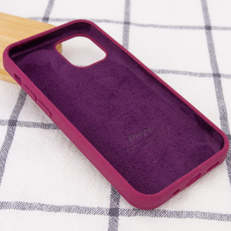 Фото Чехол Silicone Case Full Protective (AA) для Apple iPhone 12 Pro Max (6.7") (Бордовый / Maroon) в магазине vchehle.ua