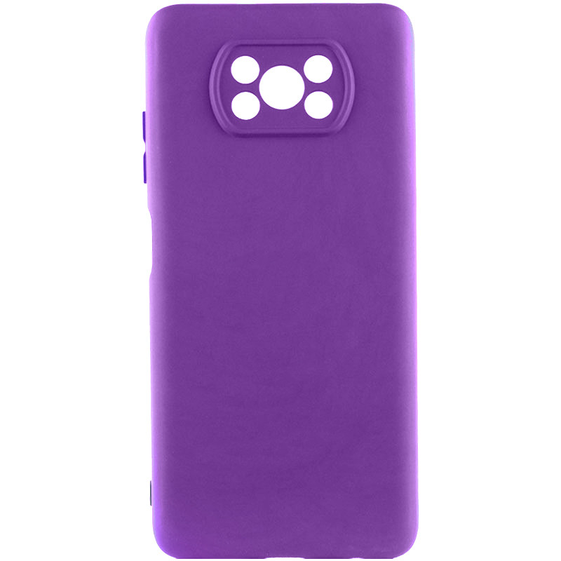 Чехол Silicone Cover Lakshmi Full Camera (AA) для Xiaomi Poco X3 NFC / Poco X3 Pro (Фиолетовый / Purple)