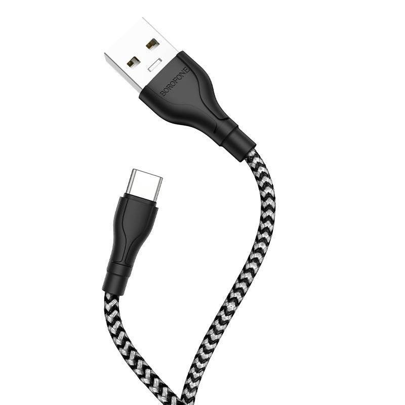 Фото Дата кабель Borofone BX39 USB to Type-C (1m) (Черно - белый) на vchehle.ua