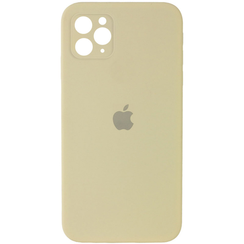 Чохол Silicone Case Square Full Camera Protective (AA) на Apple iPhone 11 Pro (5.8") (Жовтий / Mellow Yellow)