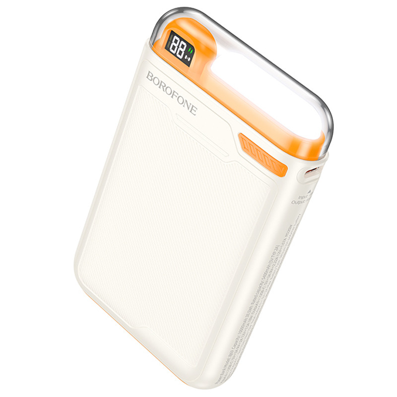 Фото Портативне ЗП Power Bank BOROFONE BJ69 Skillful PD20W зі БЗП 10000 mAh (Milky White) в маназині vchehle.ua