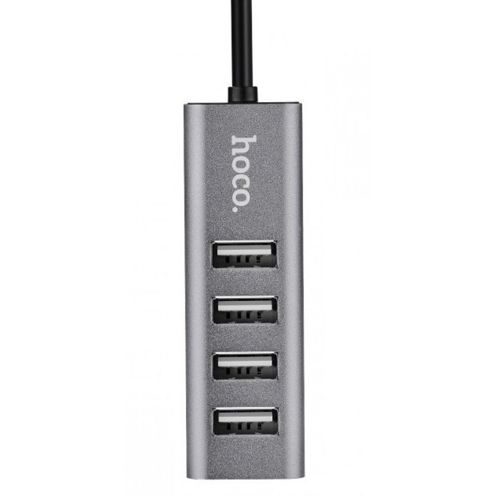 

Перехідник HUB Hoco HB1 USB to USB 2.0 (4 port) (1m) (Gray) 715516
