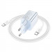 СЗУ Hoco N46 Glorious PD20W+QC3.0 (1USB-A/1C) + Type-C to Type-C (Blue) в магазине vchehle.ua