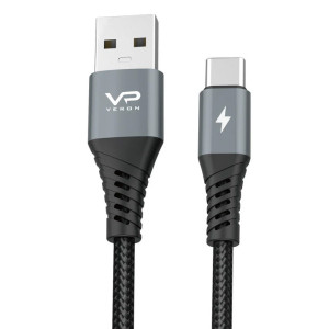 Дата кабель Veron NC09 Nylon USB Type-C 3A (0.25m)