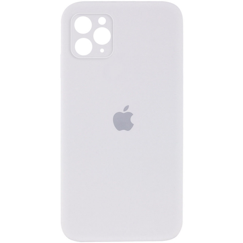 Чехол Silicone Case Square Full Camera Protective (AA) для Apple iPhone 11 Pro Max (6.5") (Белый / White)