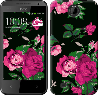 

Чохол Троянди на чорному тлі на HTC Desire 300 546892