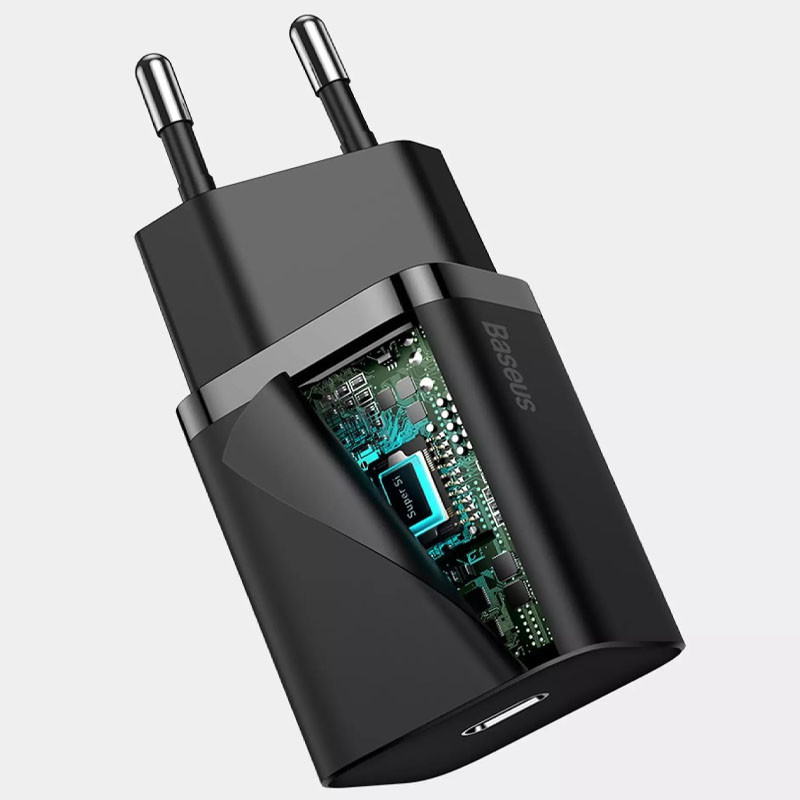 Фото СЗУ Baseus Super Si Quick Charger 20W (1USB-C) (CCSUP-B) (Черный) в магазине vchehle.ua